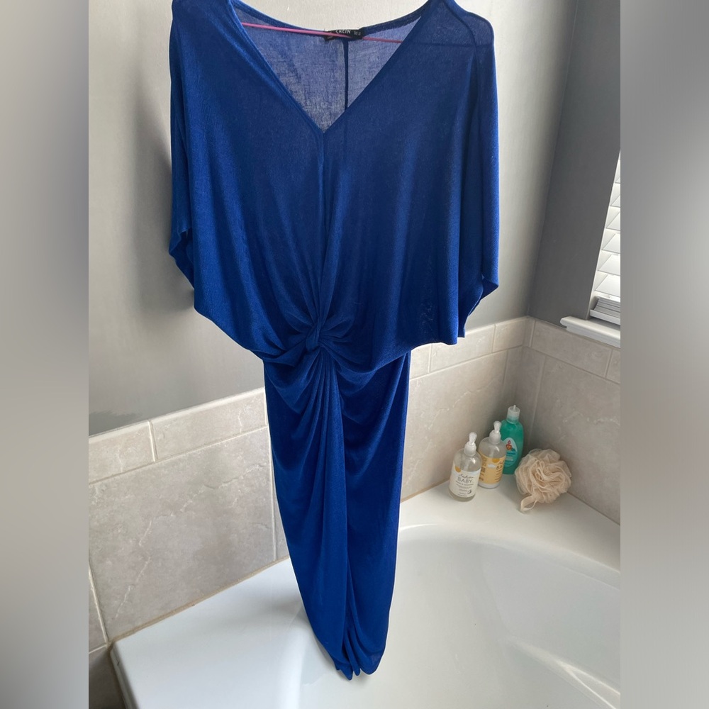 Royal blue midi dress